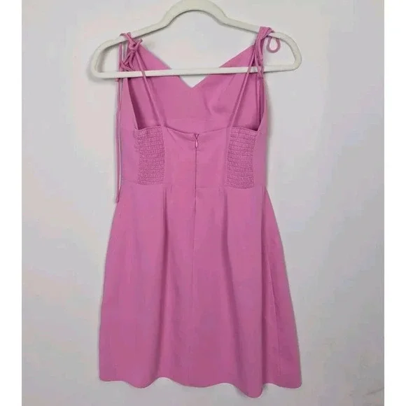 AMANDA UPRICHARD sz. M Cecilia Tie Bow Straps Mini Dress Party Cocktails Sexy - Picture 3 of 12